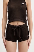 adidas Originals szorty dresowe damskie brązowe high waist KE0197