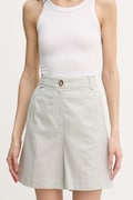 United Colors of Benetton елегантні шорти жіночі з додаванням льону зелені high waist 4V6GD902M