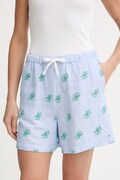 Tommy Hilfiger σορτς Γυναικεία με λινό SUMMER μπλε κανονικά WW0WW49555