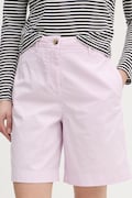Tommy Hilfiger chino kratke hlače za žene s pamukom ljubičaste WW0WW49648