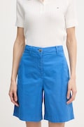 Tommy Hilfiger Pantaloncini chino da donna con cotone blu high waist WW0WW49648