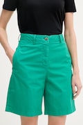 Tommy Hilfiger šortky chino dámske s bavlnou zelené high waist WW0WW49648