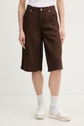 Levi's szorty damskie lniane SUPER BAGGY LONG brązowe high waist 008DW