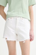 Levi's szorty jeansowe RIBCAGE A-LINE damskie kolor biały gładkie high waist 005DS