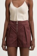 Patrizia Pepe szorty damskie bawełniane brązowe high waist 2P1751 A9B9