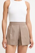Max&Co. szorty damskie bawełniane z elastanem MCOMAESTRO brązowe high waist 2616141024200