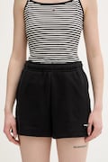 Tommy Jeans szorty dresowe damskie bawełniane czarne high waist DW0DW22230