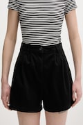 Tommy Jeans szorty damskie bawełniane z elastanem czarne high waist