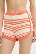 Perfect Moment teplákové šortky dámske s bavlnou oranžové high waist W3001387