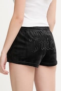 Juicy Couture szorty damskie welurowe TAMIA SHORTS czarne regular waist JCWHS126305