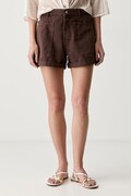 Haveone szorty damskie jeansowe brązowe high waist PGZ-Q246