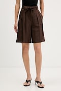 ViCOLO szorty damskie z wiskozą brązowe high waist TAB0375