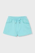 Mayoral szorty dziecięce kolor turkusowy gładkie regulowana talia 607