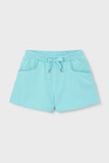 Mayoral szorty dziecięce kolor turkusowy gładkie regulowana talia 607