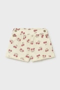 Mayoral pantaloni scurți din bumbac pentru copii culoarea bej, uni, talie reglabilă, 1202