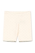 Konges Sløjd szorty bawełniane dziecięce MINNIE SHORT LEGGINGS GOTS kolor beżowy gładkie KS105007