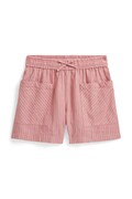 Дитячі шорти з додаванням льону Polo Ralph Lauren колір рожевий однотонні регульована талія 313A11964002
