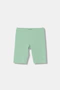 United Colors of Benetton cyklistické šortky dětské bavlněné s elastanem zelené high waist 3MT1C901D