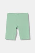 United Colors of Benetton pantaloncini da bici per bambini in cotone con elastan verdi high waist 3MT1C901D