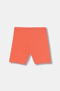 United Colors of Benetton biker shorts pentru copii, din bumbac cu elastan portocalii high waist 3MT1G900R