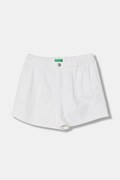 United Colors of Benetton šortky dětské džínové bílé high waist 4PYAC904Y