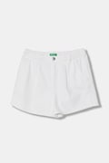 United Colors of Benetton šortky dětské džínové bílé high waist 4PYAC904Y