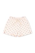 Konges Sløjd szorty bawełniane dziecięce SPOTTY SWEAT SHORTS GOTS kolor beżowy gładkie regulowana talia KS105091