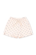 Konges Sløjd szorty bawełniane dziecięce SPOTTY SWEAT SHORTS GOTS kolor beżowy gładkie regulowana talia KS105091