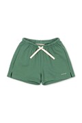Konges Sløjd szorty bawełniane dziecięce SPOTTY SWEAT SHORTS GOTS kolor zielony gładkie regulowana talia KS105091