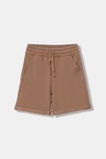 United Colors of Benetton detské bavlnené šortky hnedá farba regular waist 3J68C901G