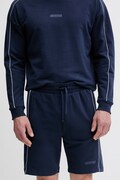 HUGO teplákové šortky pánske bavlnené s elastanom PALO SHORTS tmavomodré regular waist 50556996