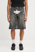 A Bathing Ape szorty jeansowe Destroyed Sta męskie kolor szary 1L30151304