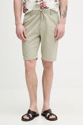 Lindbergh szorty męskie z lnem zielone regular waist 30.508003