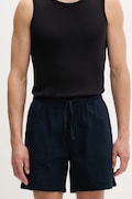 Tommy Jeans szorty męskie z lnem granatowe high waist DM0DM22825