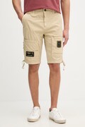 Aeronautica Militare szorty męskie bawełniane beżowe regular waist BE0041UCT01122