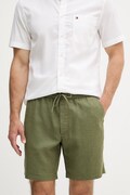 Tommy Hilfiger šortky pánske s ľanom zelené MW0MW44353
