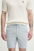 BOSS pantaloncini da uomo con lino Kane1 blu regular waist 50557537