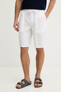Guess kratke hlače moške z lanom bele srednji pas F6GD01 WN202