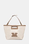 Max Mara Beachwear пляжна сумка жіноча бавовняна ECRU бежева 2616511039600