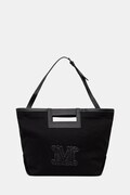 Max Mara Beachwear пляжна сумка жіноча бавовняна екрю чорна 2616511039600