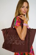 Banana Moon torba plażowa damska bawełniana Carlina brązowa CARMANI.CARLINA