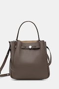 Kožená kabelka Tory Burch Romy Bucket hnedá farba, 166982-250
