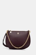 Tommy Hilfiger torebka skórzana kolor bordowy AW0AW18143