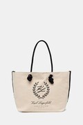 Karl Lagerfeld torebka tote damska bawełniana K/HOTEL beżowa B1W46065