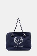 Karl Lagerfeld torebka tote damska bawełniana K/HOTEL granatowa B1W46065