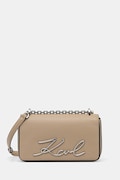 Karl Lagerfeld сумка крос-боді жіноча шкіряна K/SIGNATURE бежева B1W30046