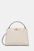 Karl Lagerfeld torebka skórzana K/SIGNATURE kolor beżowy B1W30058
