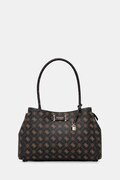 Τσάντα Guess CARRIE χρώμα: καφέ, HWGP98 98220