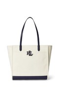 Lauren Ralph Lauren torebka bawełniana kolor beżowy 431982234