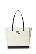 Lauren Ralph Lauren torebka bawełniana kolor beżowy 431982234